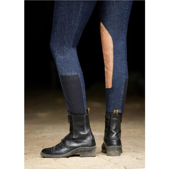 🏇🌞Kerrits Denim stretch kneepatch breeches - Picture 1 of 7